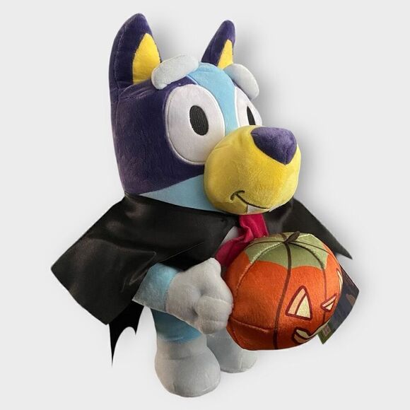 Bluey Gemmy 18.5” Greeter Halloween Vampire With Pumpkin Brand New With Tags - Picture 4 of 8